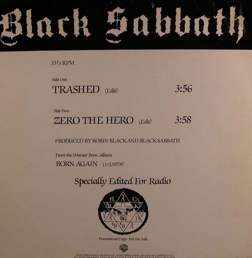 Black Sabbath - Trashed (1983) Album Info
