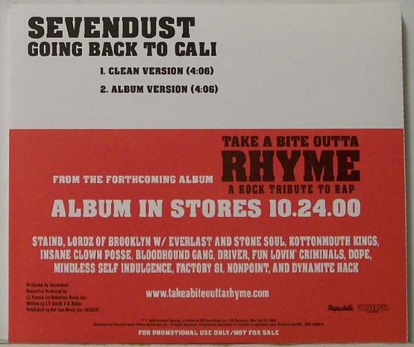 Sevendust  Going Back To Cali (2000) Album Info